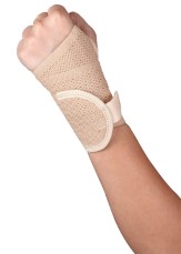 Healthgenie Wrist Brace with Thumb Support One Size Fits Most (1 Pc - Beige), Elastic & Breathable Fabric - Adjustable Compression Wrist Support for Wrist Pain & Sports Injuries