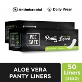 Pee Safe Aloe Vera Panty Liners (Set of 2, 50 Count)