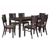 @home by Nilkamal Fern 6 Seater Dining Table Set (Erin Brown)