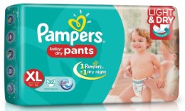 Pampers Extra Large Size Diaper Pants (32 Count) Rs.363 at Amazon