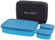 Signoraware Compact Lunch Box with Bag, T Blue Rs. 231 at  Amazon