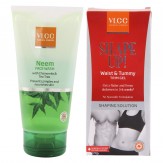 VLCC Shapeup Waist and Tummy Trim Gel, 100g and Neem Facewash, 150ml