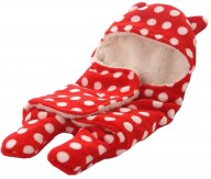 BRANDONN Newborn Sleeping Bag with Hood Cap for Babies (Red)