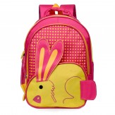 Chris & Kate Kid's JR. Rabbit Design Polyester 23 L Pink-Yellow School Backpack