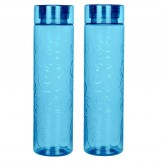 Steelo Orbit Tritan Water Bottle, 1 Litre, Set of 2, Turkish Blue
