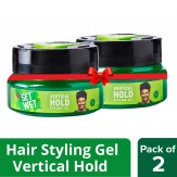 Set Wet Vertical Hold Hair Styling Gel for Men, 250 ml (Pack of 2)