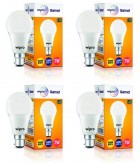 Wipro Garnet Base B22 7-Watt LED Bulb (Pack of 4, Warm White)
