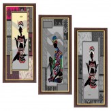 Wens 'Women Wall Painting' Painting (MDF, 18 cm x 43 cm, Multicolour)