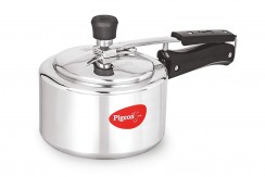 Pigeon by Stovekraft Favourite Alluminum Pressure Cooker with Inner Lid, 3 Litres, Silver