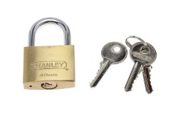 Stanley Solid Brass Standard Shackle Padlock - 50mm Rs. 343  at  Amazon