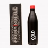 Nayasa Superplast Ebony Stainless Steel Water Bottle, 500 ml, Black