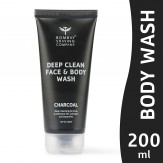 [Apply Coupon] Bombay Shaving Company Activated Charcoal Deep Clean Face and Body Wash, 200 ml (Black)