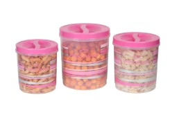 Princeware Twister Plastic Package Container Set, 3-Pieces at amazon