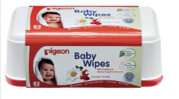 Pigeon Baby Wipes, Cham and Rose, Box (82 Sheets) Rs. 213 at  Amazon