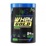 Vedic Evolution Whey Protein Gold Xtreme 100% Whey Isolate and Concentrate - 1 kg (33 Servings, Strawberry)