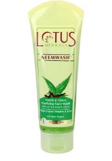 Lotus Herbals Neemwash Neem and Clove Purifying Face Wash with Active Neem Slices, 80g Rs.100 at Amazon 