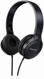 Panasonic On Ear Stereo Headphones RP-HF100ME-K with Integrated Mic and Controller, Travel-Fold Design, Matte Finish, Black
