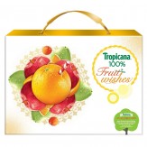 Tropicana 100% Fruit Juice - Festive Gift Box 3L (Mixed Fruit 1L + Orange 1L + Apple 1L)