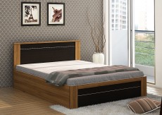 Spacewood Rio Queen Size Bed with Storage (Woodpore Finish, Natural Teak)