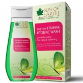 BLISS OF EARTH Feminine Hygiene Wash Enriched with Alcohol-free Witch Hazel and Australian Tea Tree Essential Oil (100ml)