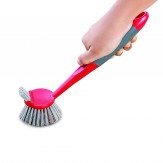 Cello Dual Action Kleeno Sink and Dish Brush (Red and Grey)