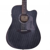 Kadence Acoustica Series 41inch Acoustic Guitar Solid Wood A1002 with Fishman Equalizer (Black)