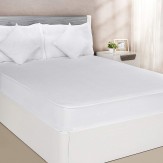 Amazon Brand - Solimo Waterproof Mattress Protector, 72x60 inches, Queen Size (White)
