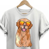 Weezag Golden Labrador Retriever Dog Sunglasses T-Shirt, Funny Gift for Pet Lovers