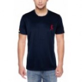Virender Sehwag Men's Polyester Blue Roundneck Sport T-Shirt Short Sleeve (VS_blueround) - Size M