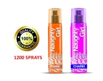 Naughty Girl FEMME & CHARM Perfume Combo For Women (1200 Sprays Each) 
