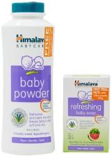 Himalaya Baby Powder, 200g with Free Refreshing Baby Soap, 75g Worth 35