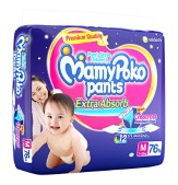 MamyPoko Pants Extra Absorb Diaper, Medium, Pack of 74