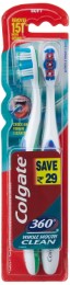 Colgate 360 Toothbrush (Twin Pack) Rs 78 at Amazon