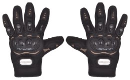 Romic Leather Motorcycle Full Gloves (Black, XXL)
