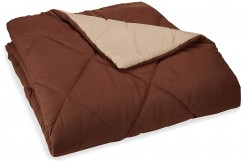 AmazonBasics Reversible Microfiber Comforter - King (102"x90") - Chocolate