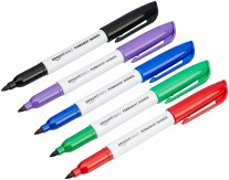 AmazonBasics Permanent Markers - Assorted - Pack of 12