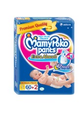 Mamy Poko Small Size Baby Diapers (60 + 2 Count) Rs 420 Amazon