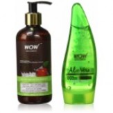 [Pantry] Wow Apple Cider Vinegar Shampoo, 300ml with 99% Pure Aloe Vera Gel, 130ml