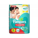 Pampers Small Size Diapers Pants, White (60 Count)
