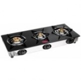 Pigeon by Stovekraft Favourite 3 Burner Line Cook Top Stove, Black
