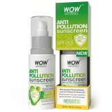 WOW Anti Pollution SPF 40 Water Resistant No Parabens & Mineral Oil Sunscreen, 100mL