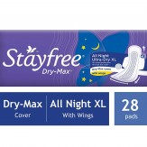 [Pantry] Stayfree Dry Max All Night Ultra Dry Napkins - 28 Pads (Extra Large)