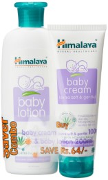 Himalaya Baby Lotion (200ml) and Cream (100g) Combo  Rs. 101 at Amazon