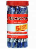 Cello Pens Technotip Ball Pen Set with Free Refills - Pack of 20 (Blue)