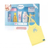 Johnson's Baby Care Collection with Organic Cotton Baby T-Shirt Gift Set (7 Pieces)