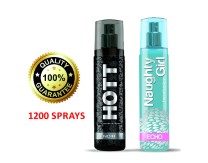 Hott NOIR & Naughty Girl ECHO Perfume Combo For Couple (1200 Sprays Each)