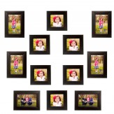 Wens Beautiful Concept MDF and Glass Photo Frame (33.5 cm x 38.5 cm x 11.5 cm, Brown, Set of 12)