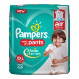 Pampers New XX-Large Size Diapers Pants, 22 Count
