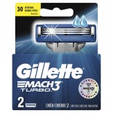 Gillette Mach3 Turbo Manual Shaving Razor Blades - 2s Pack (Cartridge)