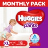 Huggies Wonder Pants Diapers Monthly Pack, Extra Large (112 Count)